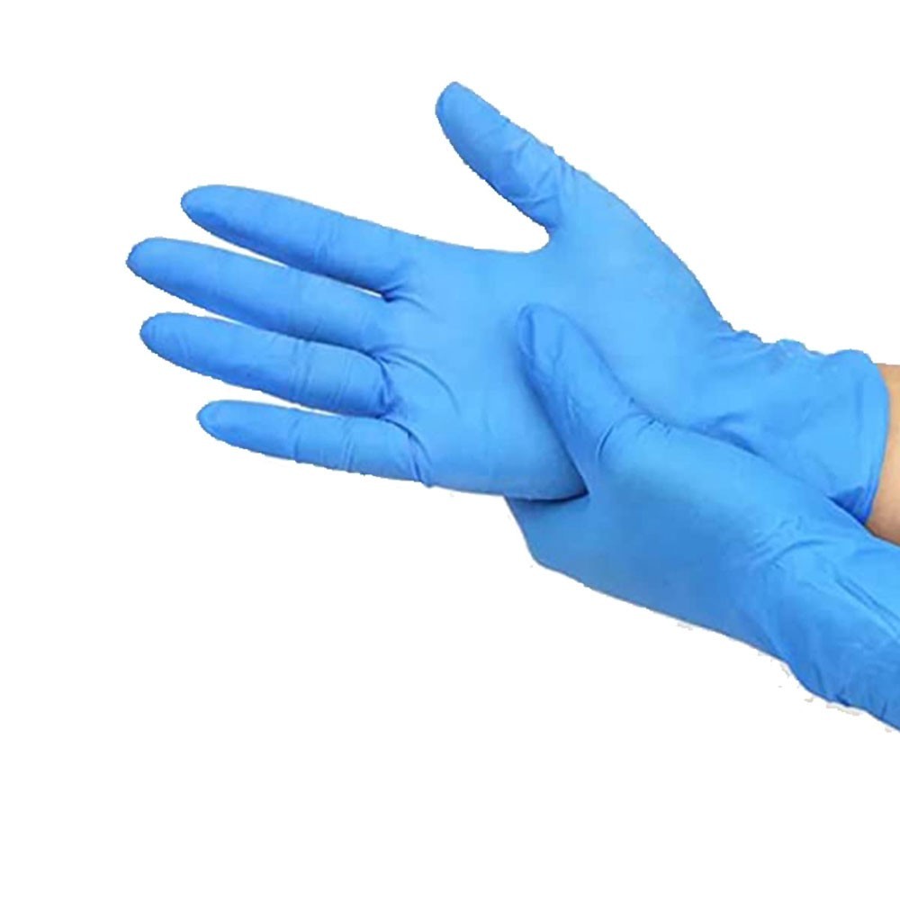 Blue Disposable Nitrile Examination Gloves