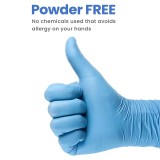 Blue Disposable Nitrile Examination Gloves