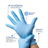 Blue Disposable Nitrile Examination Gloves