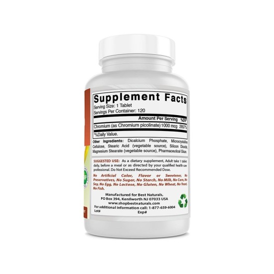 Best Naturals Premium Chromium Picolinate