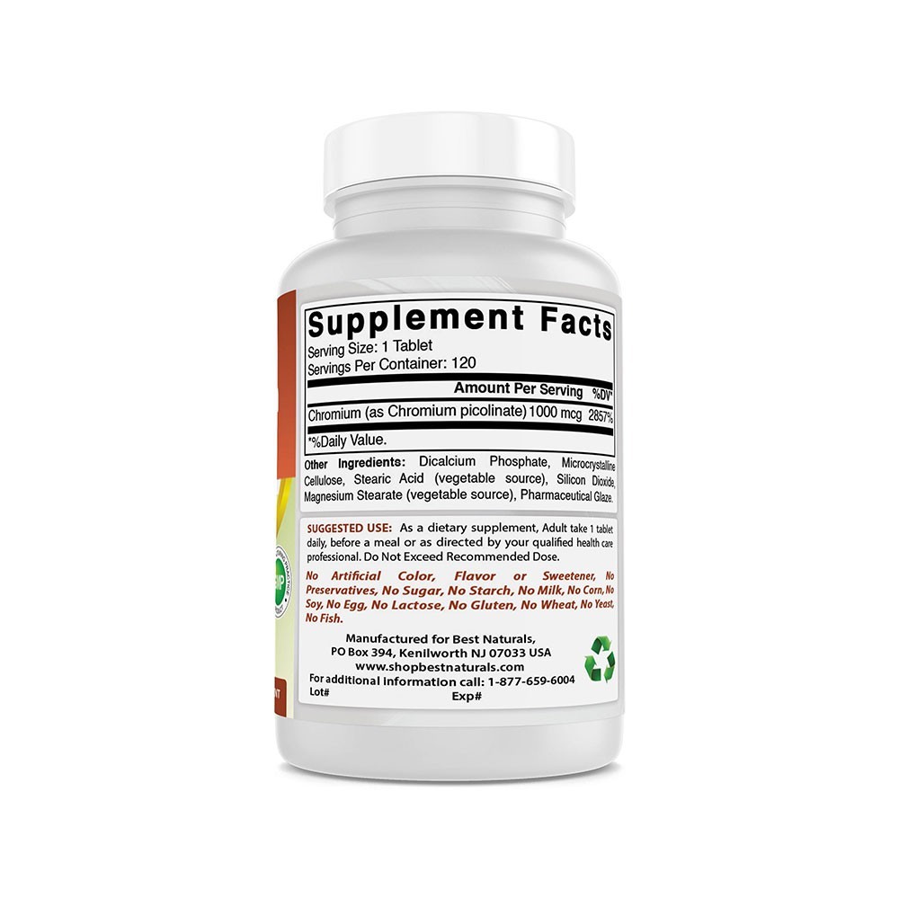 Best Naturals Premium Chromium Picolinate